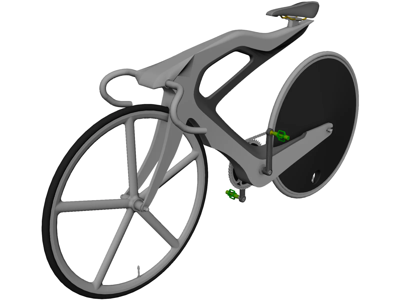 Road Bike Concept 3D Model main preview