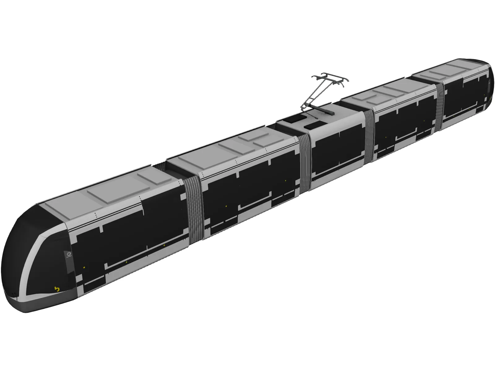 Tram 3D Model main preview