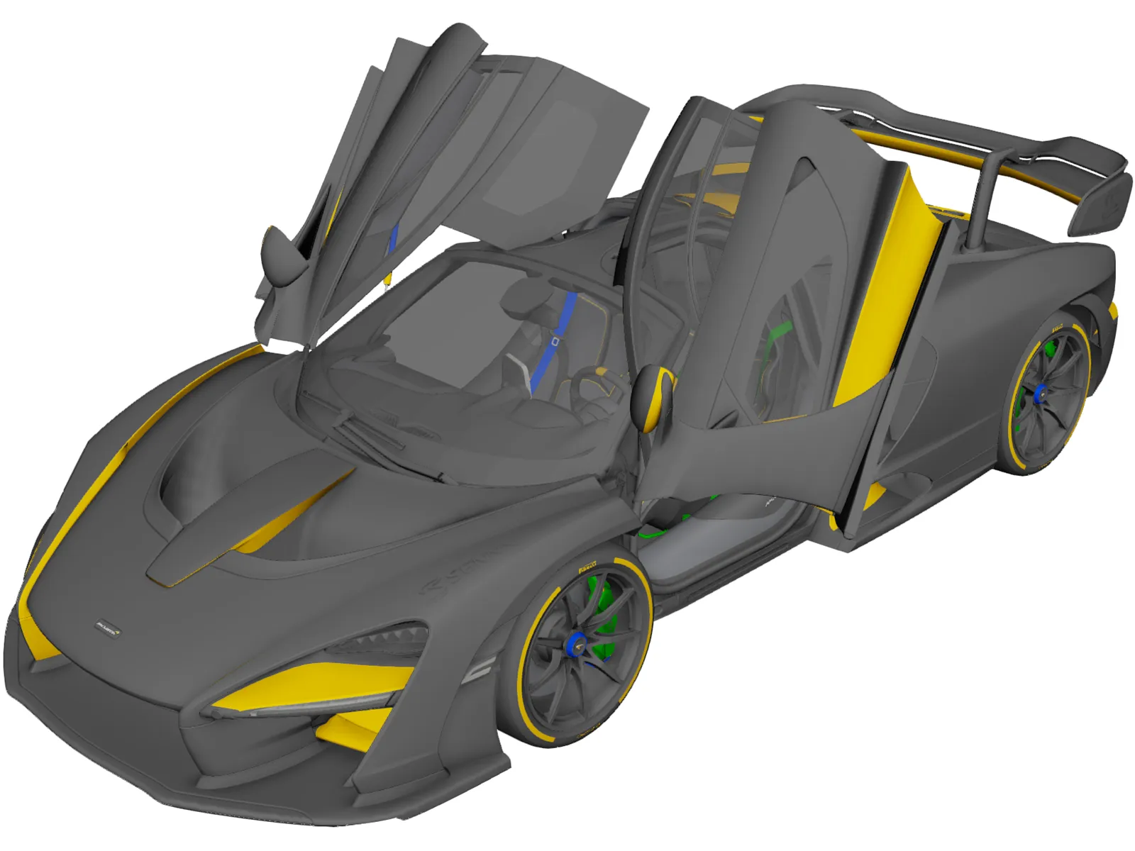 McLaren Senna (2019) 3D Model main preview