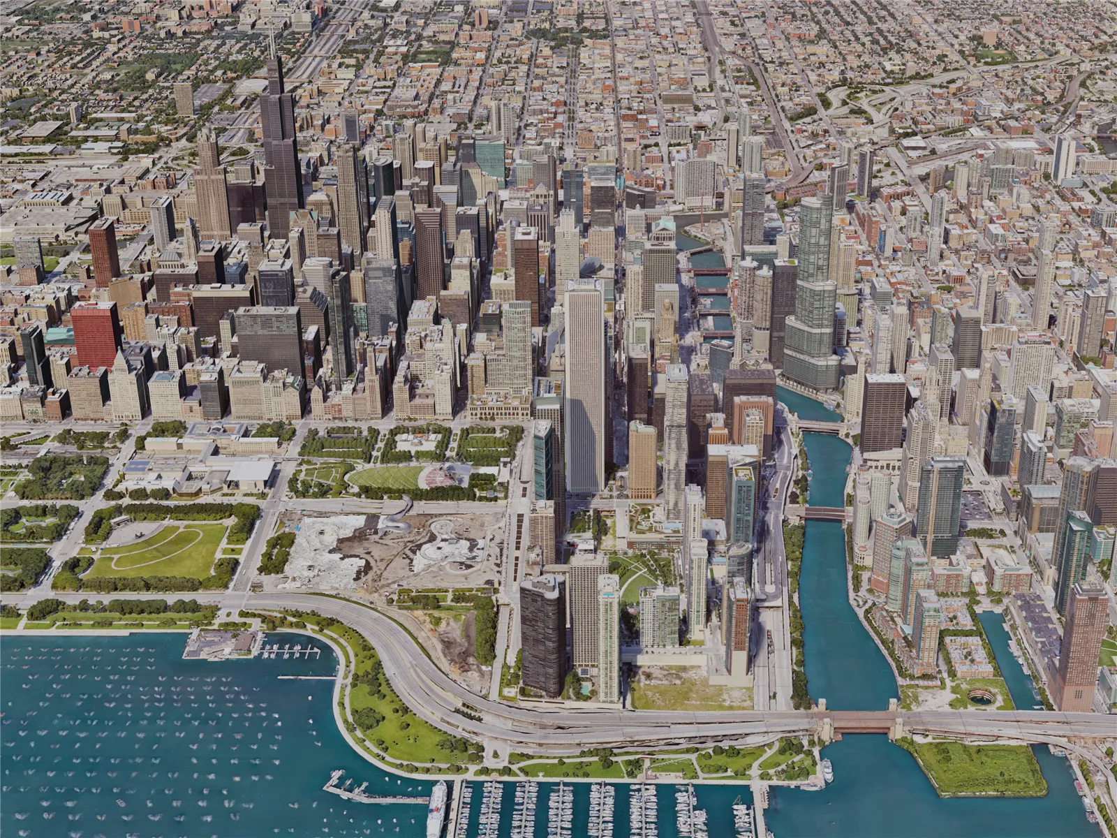 Chicago City, USA (2019) 3D Model main preview