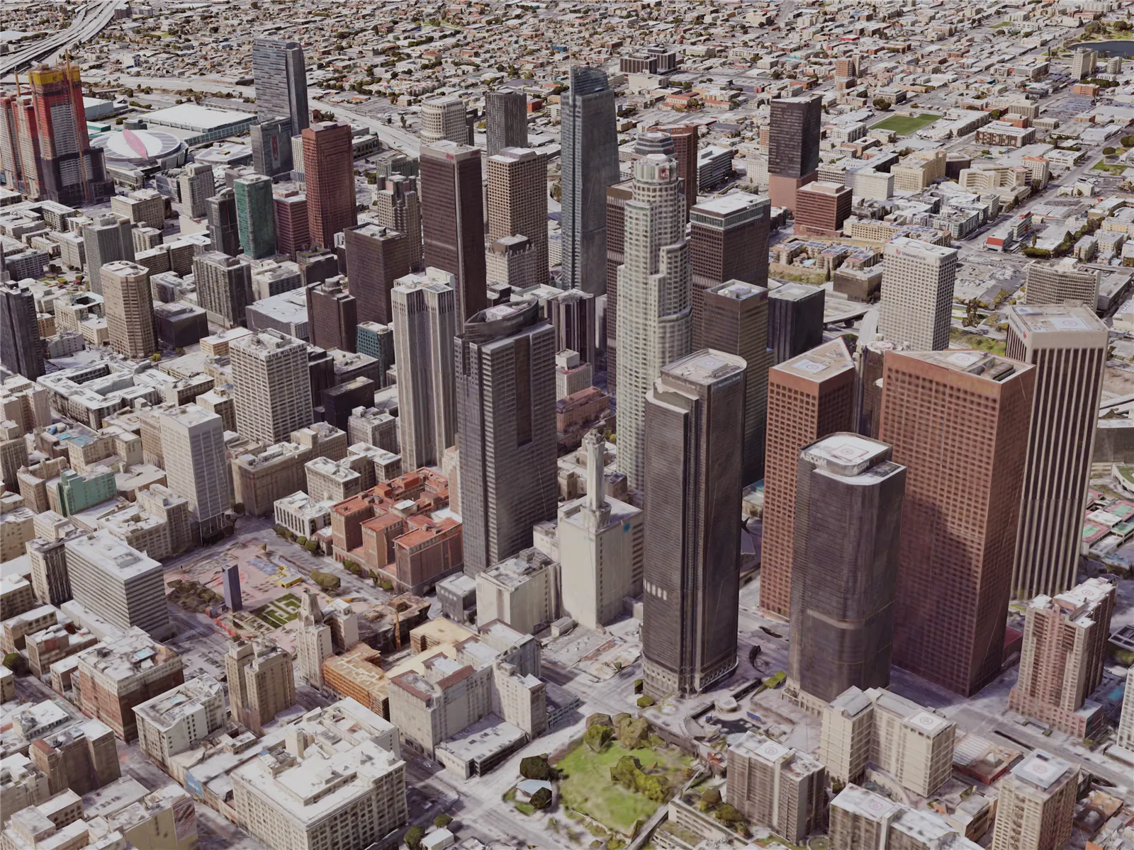 Los Angeles Downtown, California, USA (2019) 3D Model main preview