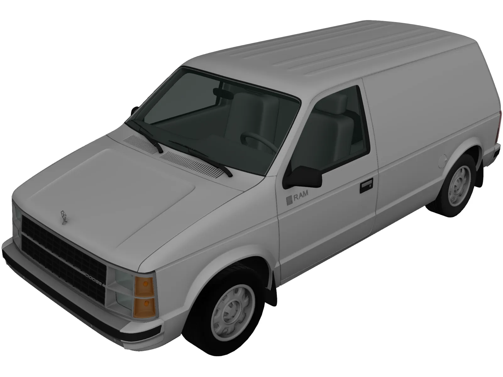 Dodge Mini Ram Van (1984) 3D Model main preview