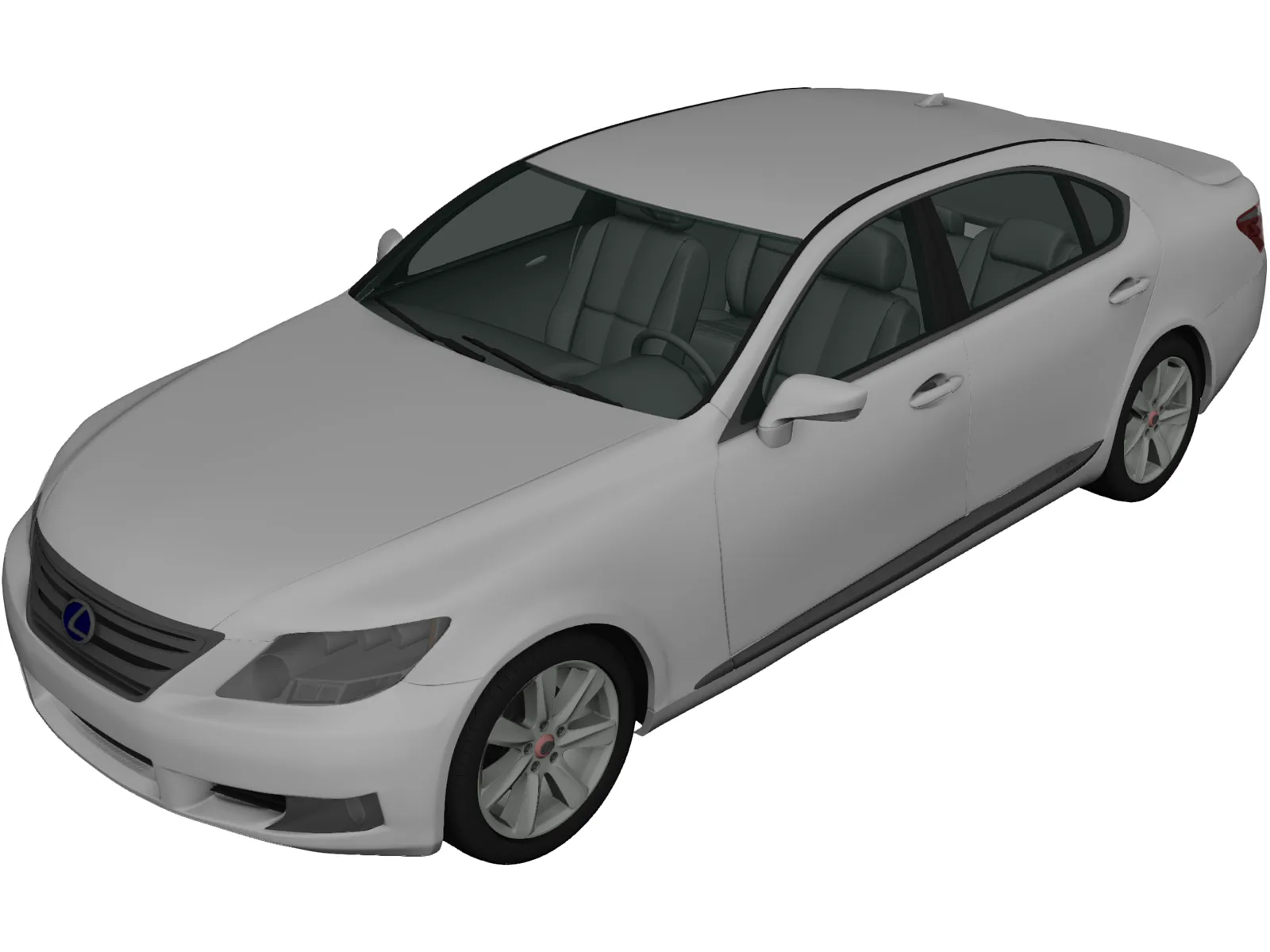 Lexus LS 600h [XF40] (2010) 3D Model main preview