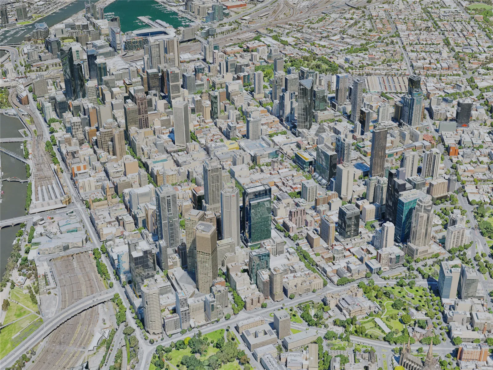 Melbourne City, Australia (2019) 3D Model main preview