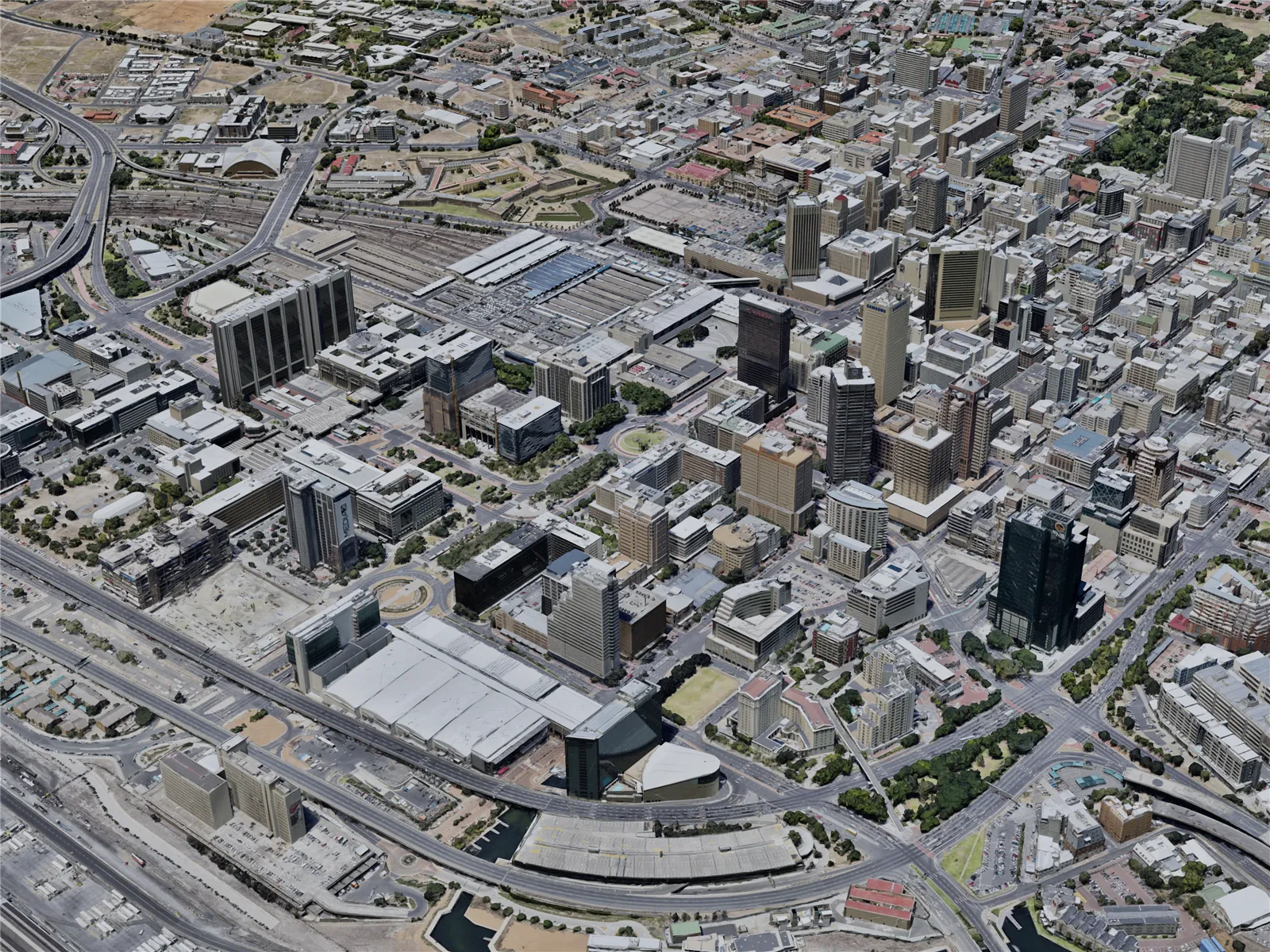 Cape Town City Bowl, South Africa (2019) 3D Model main preview
