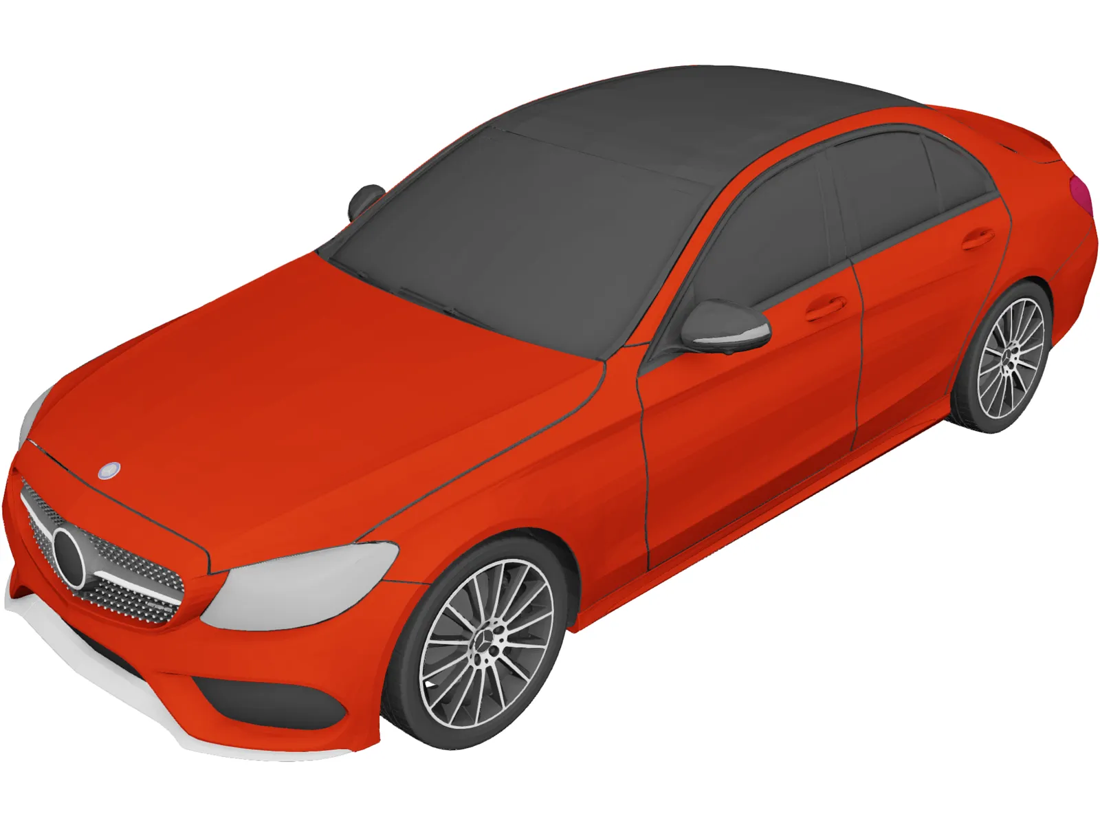Mercedes-Benz C43 AMG 3D Model main preview