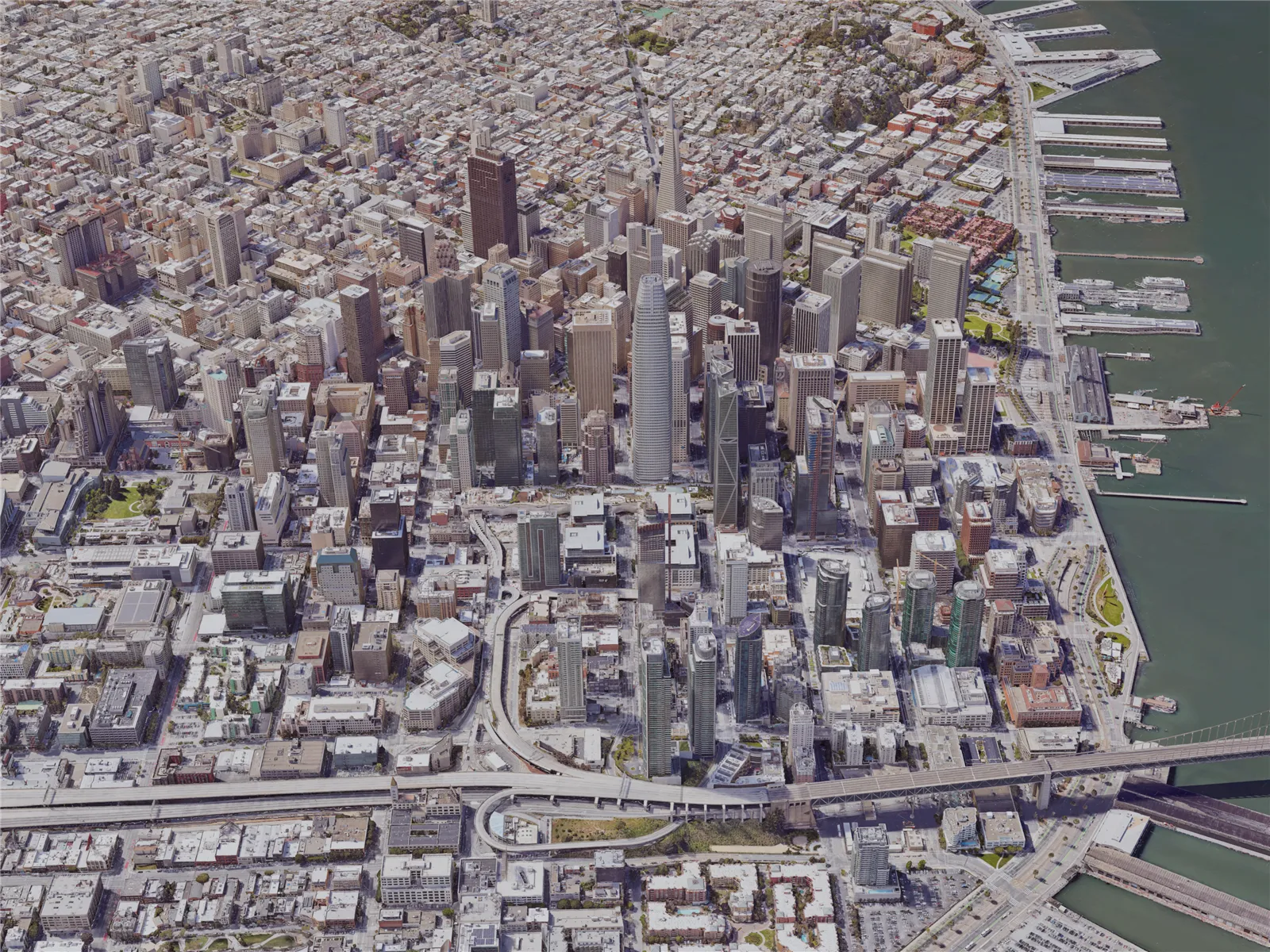 San Francisco City Downtown, CA, USA (2019) 3D Model main preview