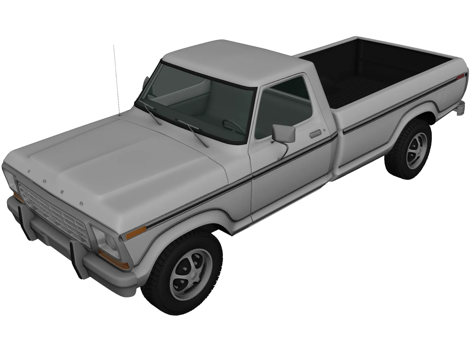 Ford F-150 (1978) 3D Model main preview