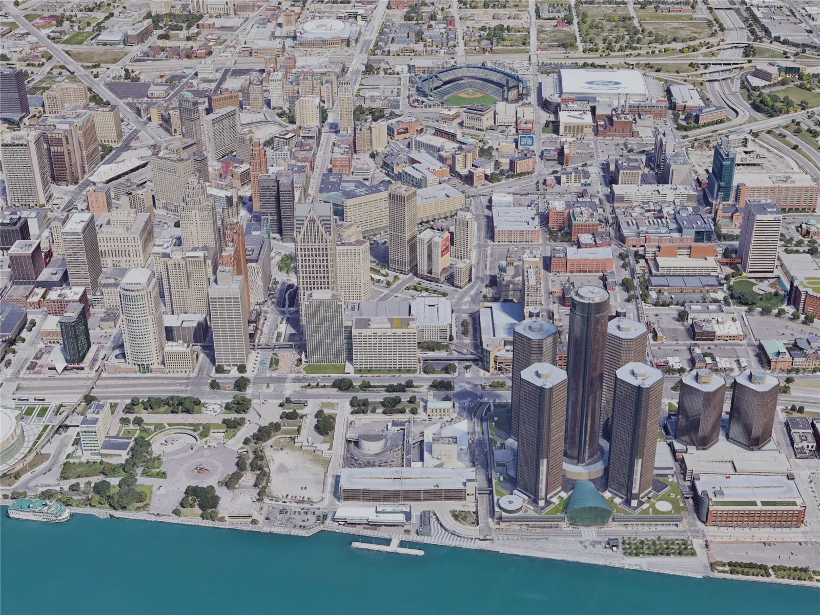 Detroit City, MI, USA (2019) 3D Model main preview