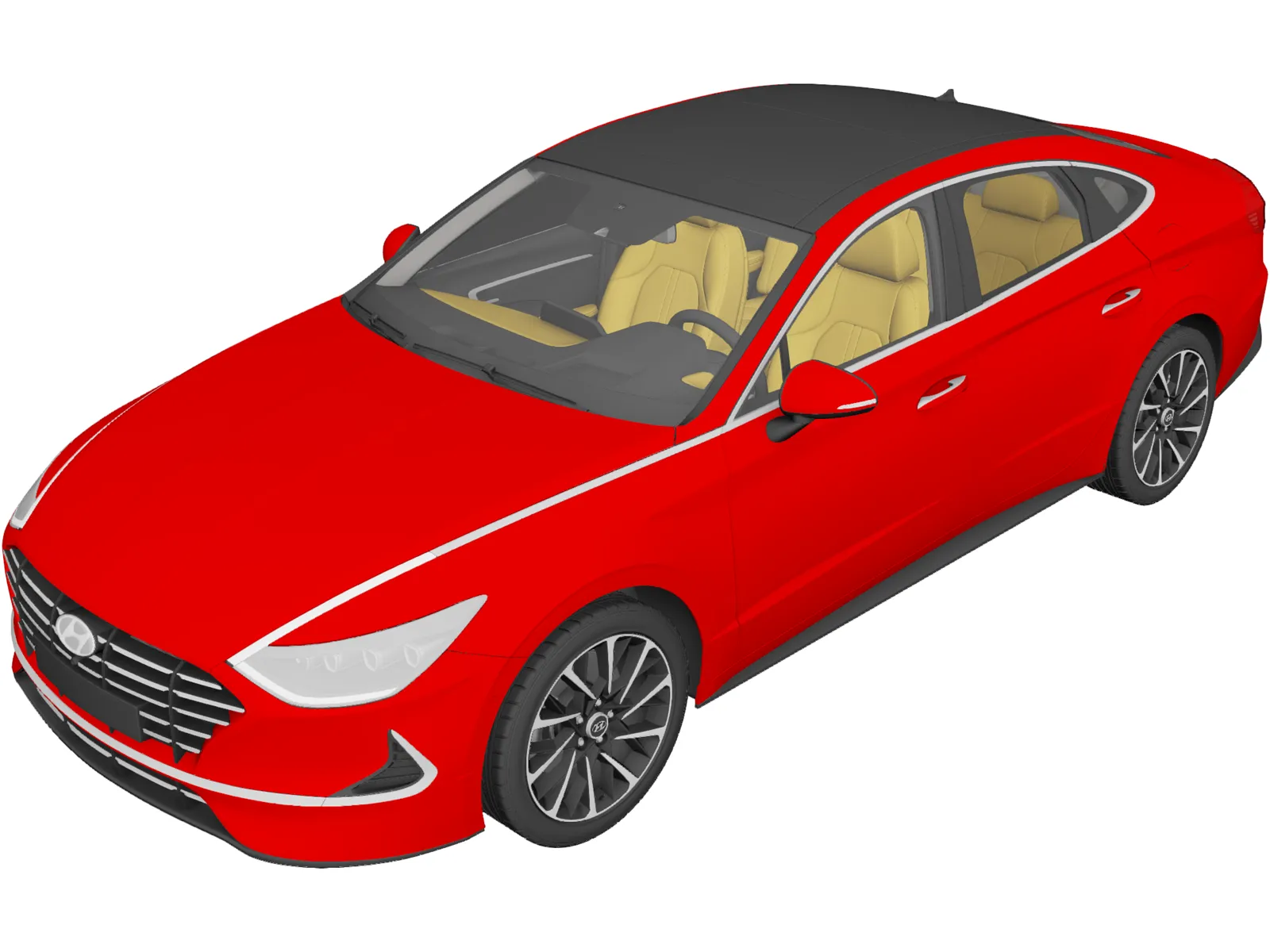 Hyundai Sonata (2020) 3D Model main preview