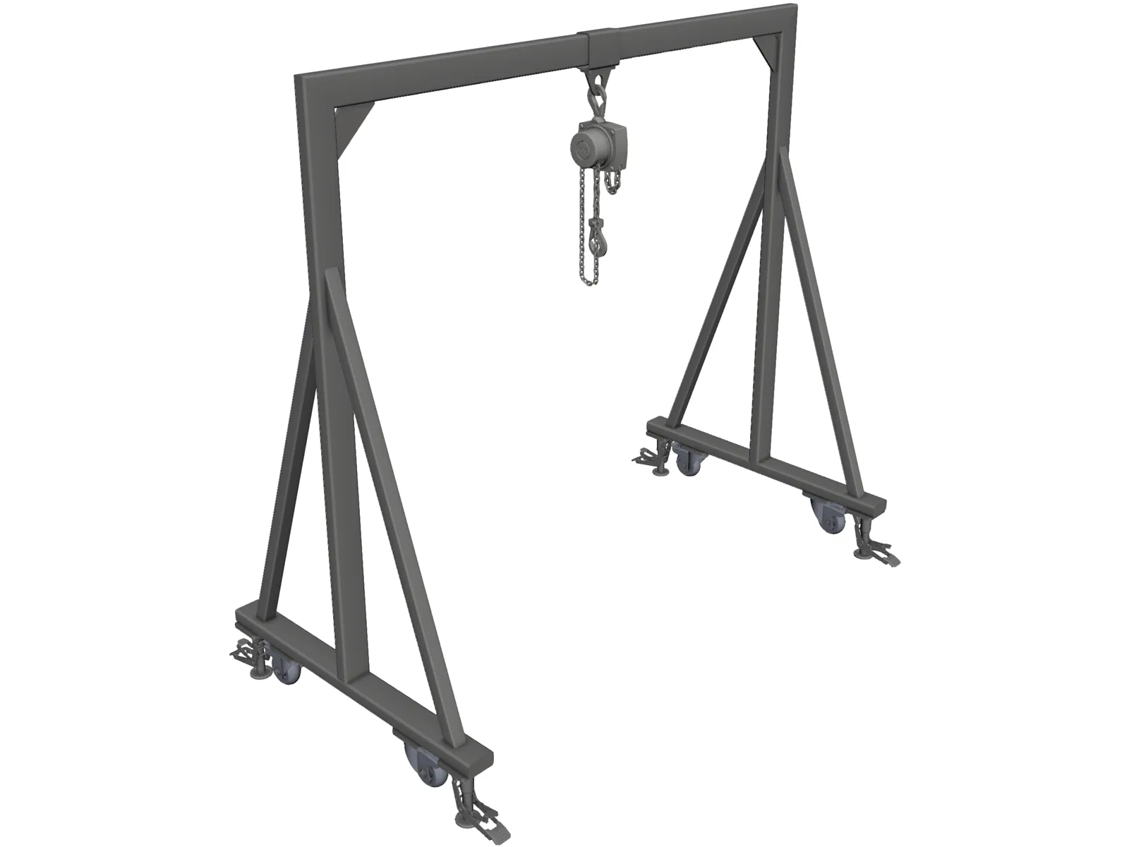 Manual Crane 3D Model main preview