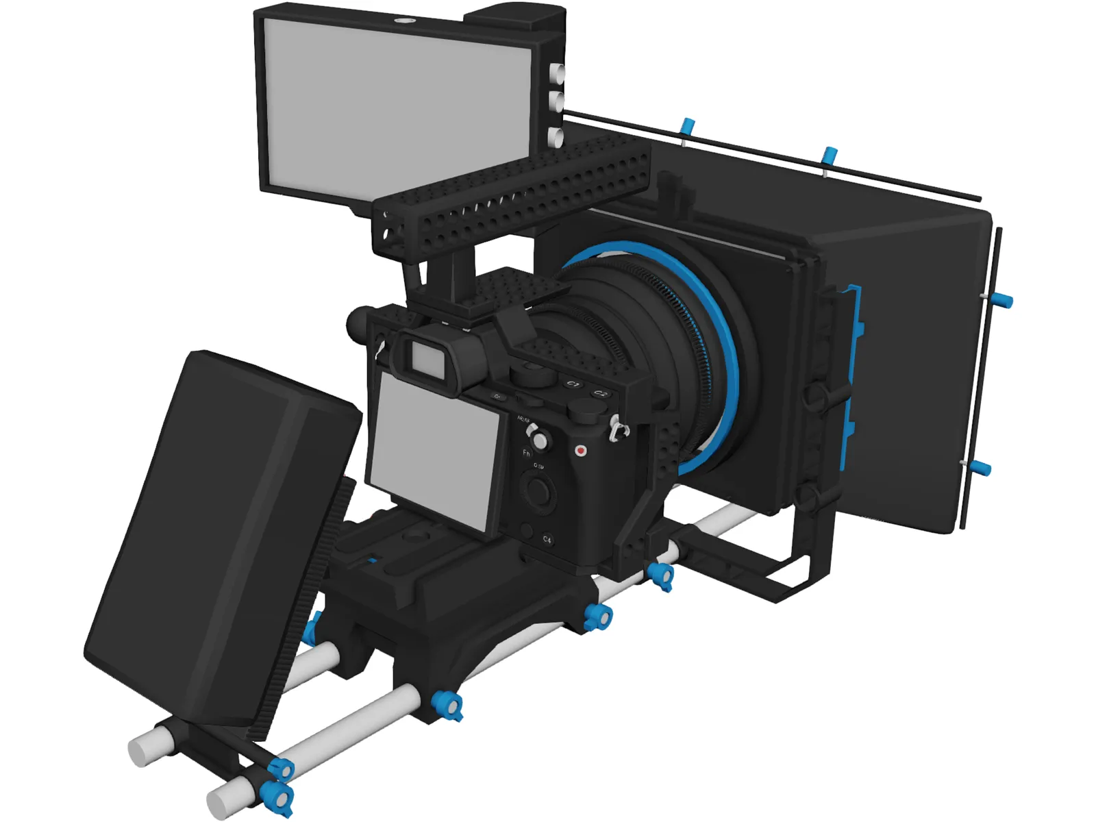 Sony Alpha A7S Mark II 3D Model main preview