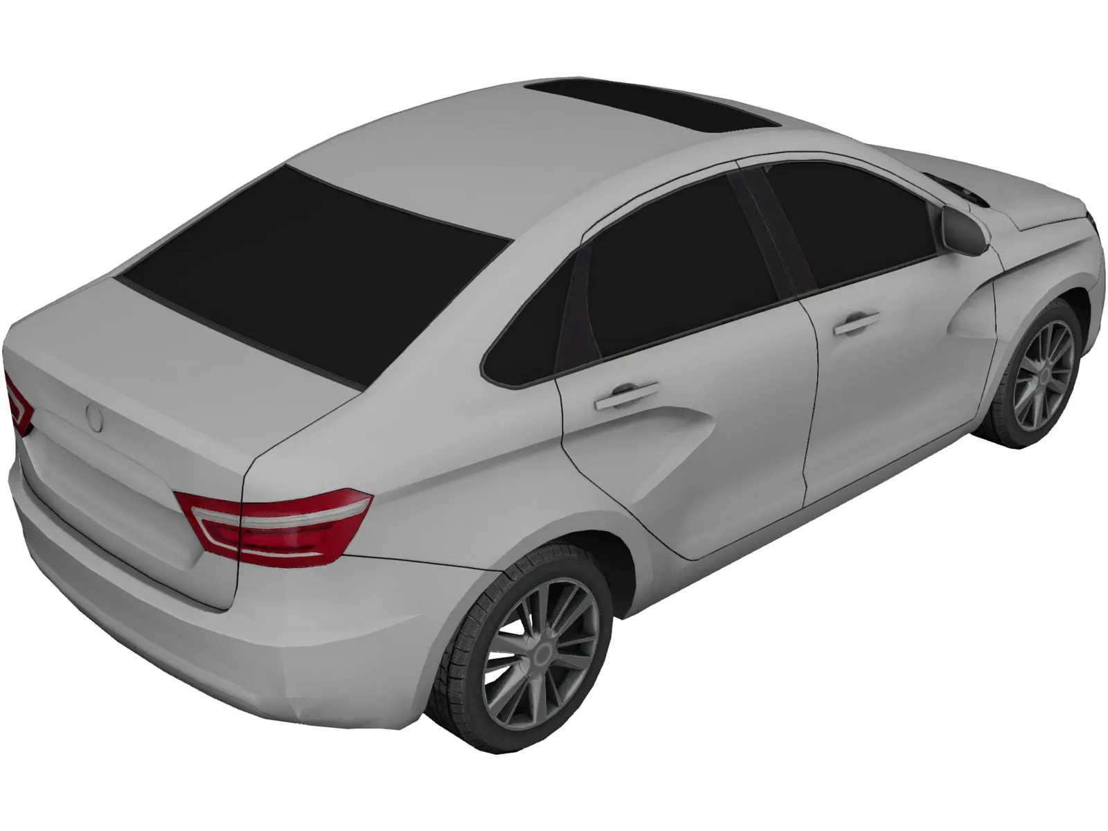 Lada Vesta 3D Model main preview