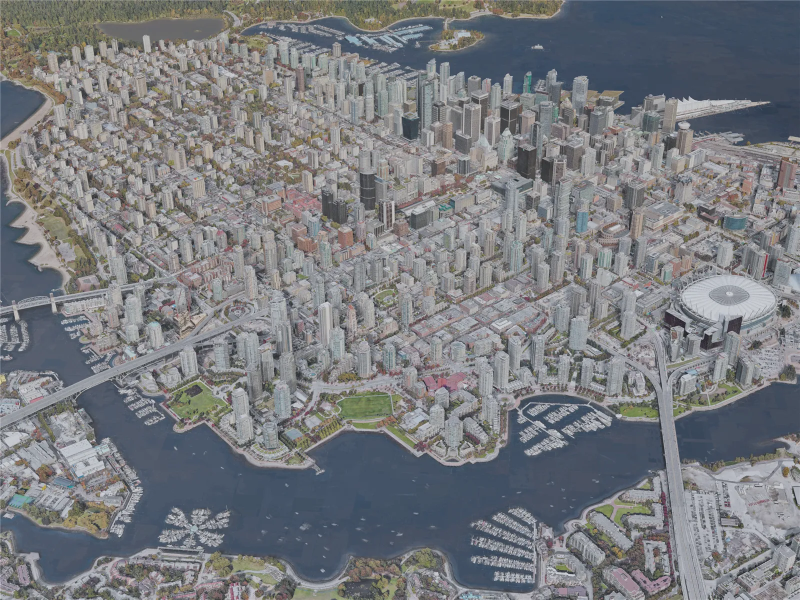 Vancouver City, BC, Canada (2019) 3D Model main preview