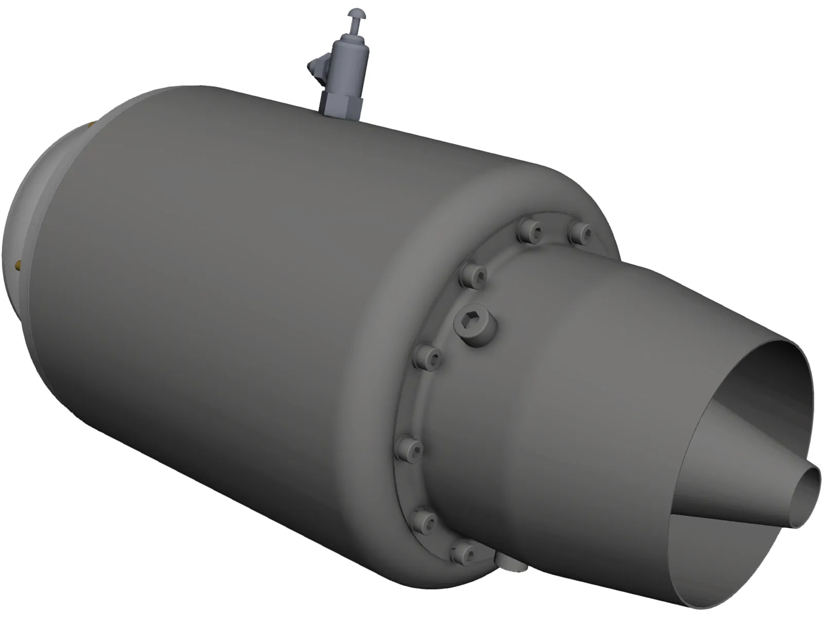 Jet Engine 18kg Force 3D Model main preview