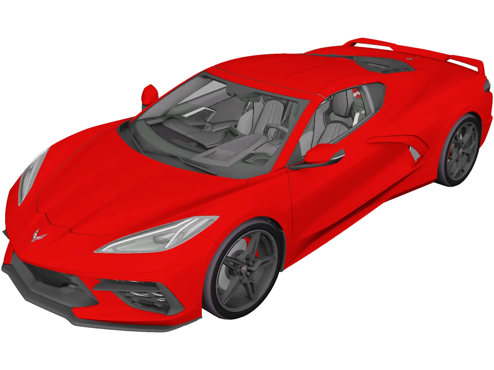 Chevrolet Corvette Z51 (2020) 3D Model main preview