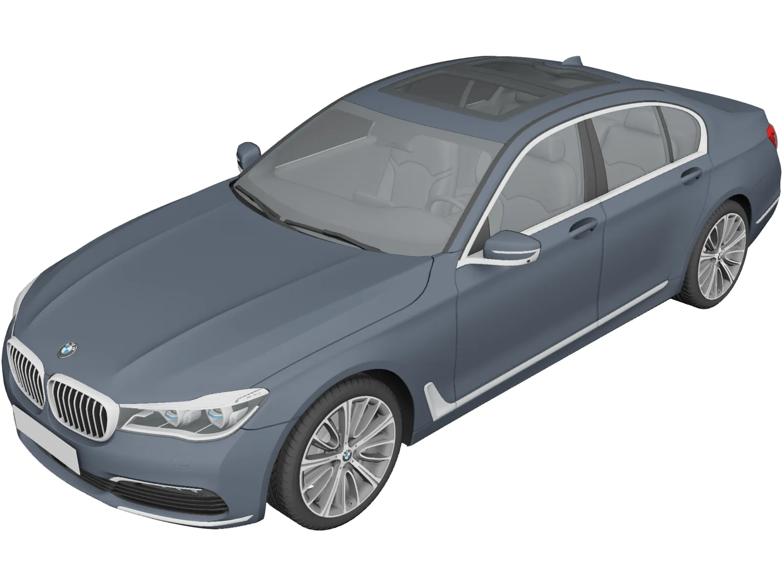 BMW 750i 7-series [G11] (2016) 3D Model main preview