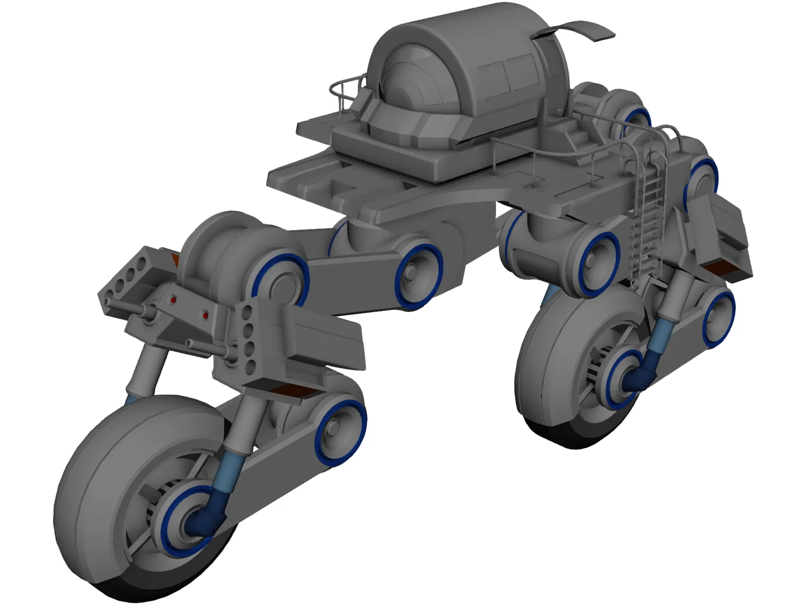 Futuristic Trike 3D Model main preview