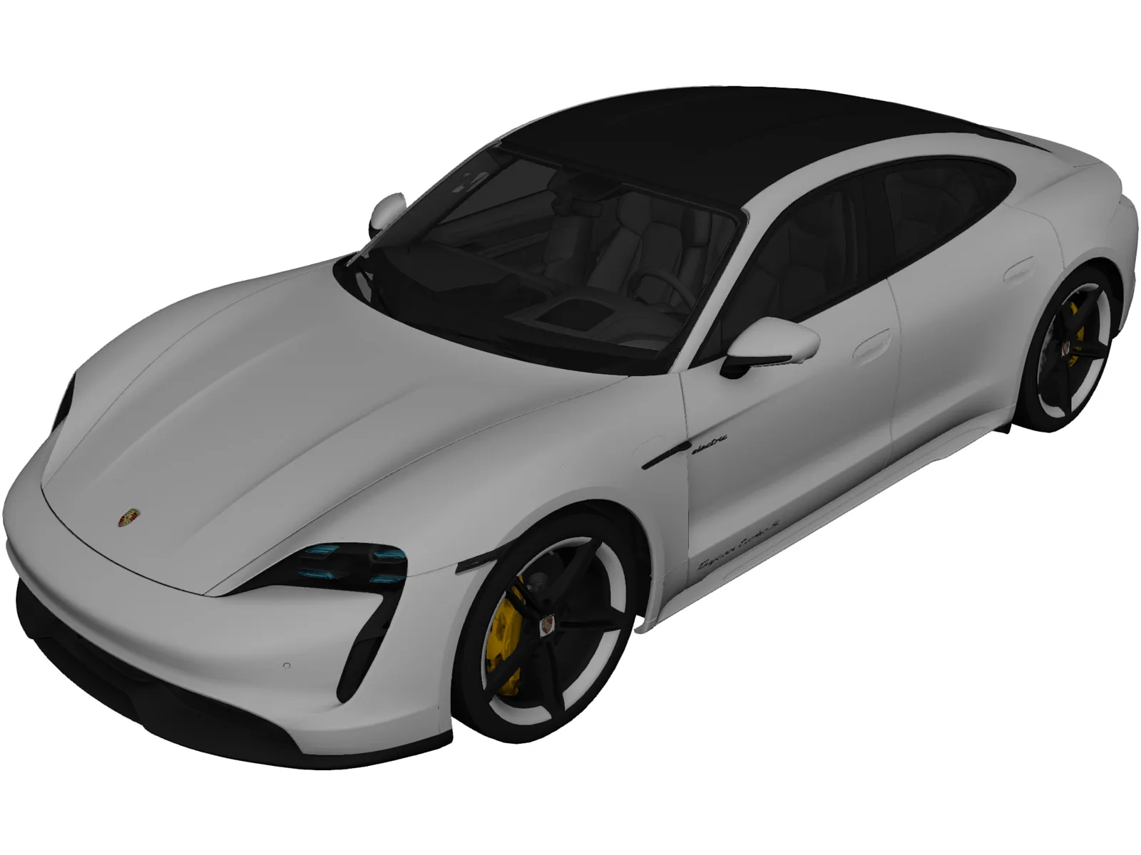 Porsche Taycan Turbo S (2020) 3D Model main preview