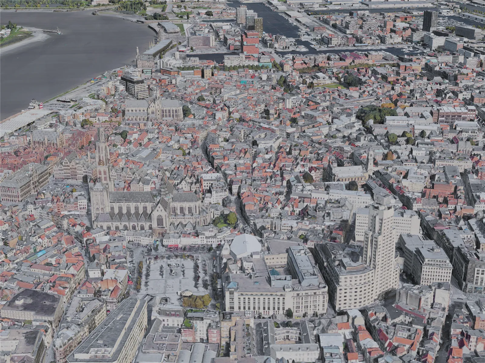 Antwerp City, Belgium (2019) 3D Model main preview
