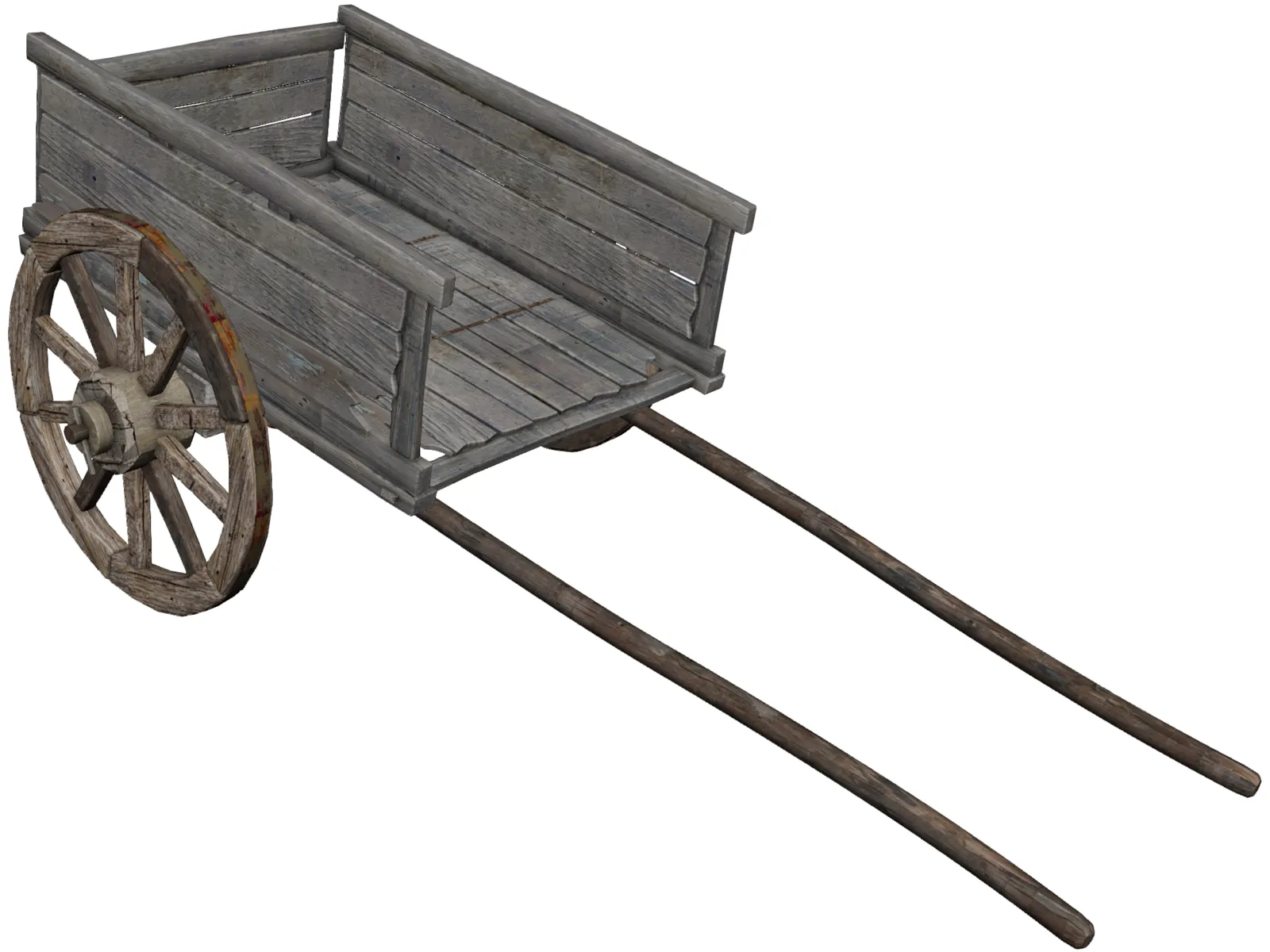 Horse Cart 3D Model main preview
