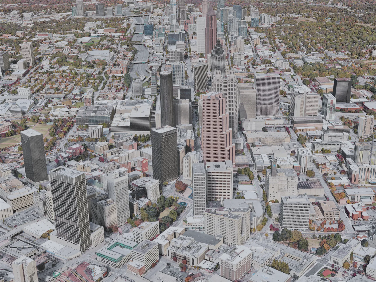 Atlanta City, GA, USA (2019) 3D Model main preview