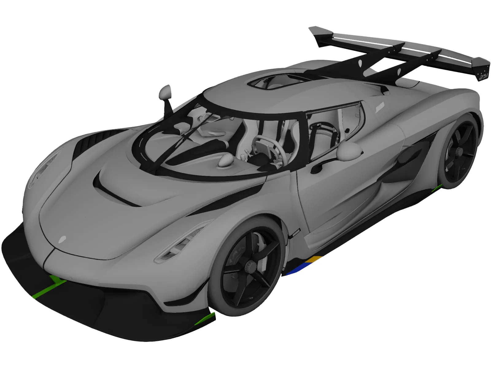Koenigsegg Jesko (2020) 3D Model main preview