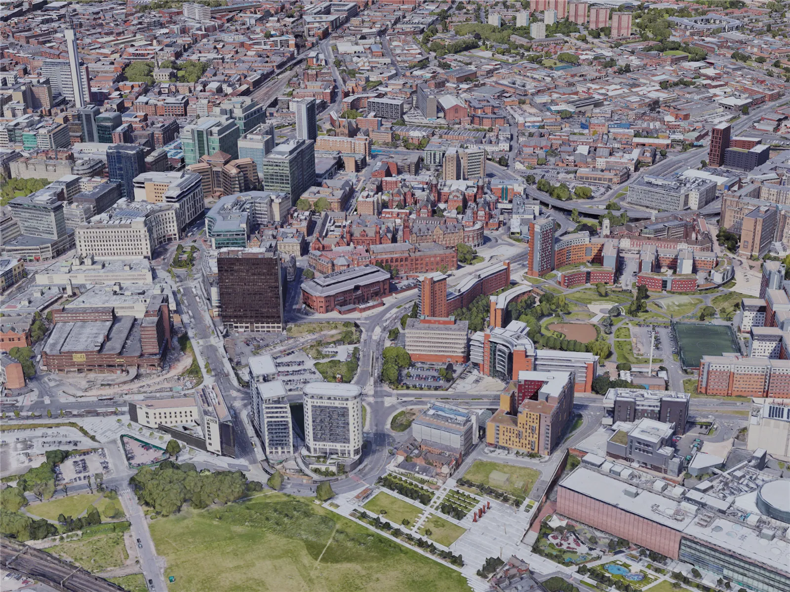 Birmingham City, UK (2019) 3D Model main preview