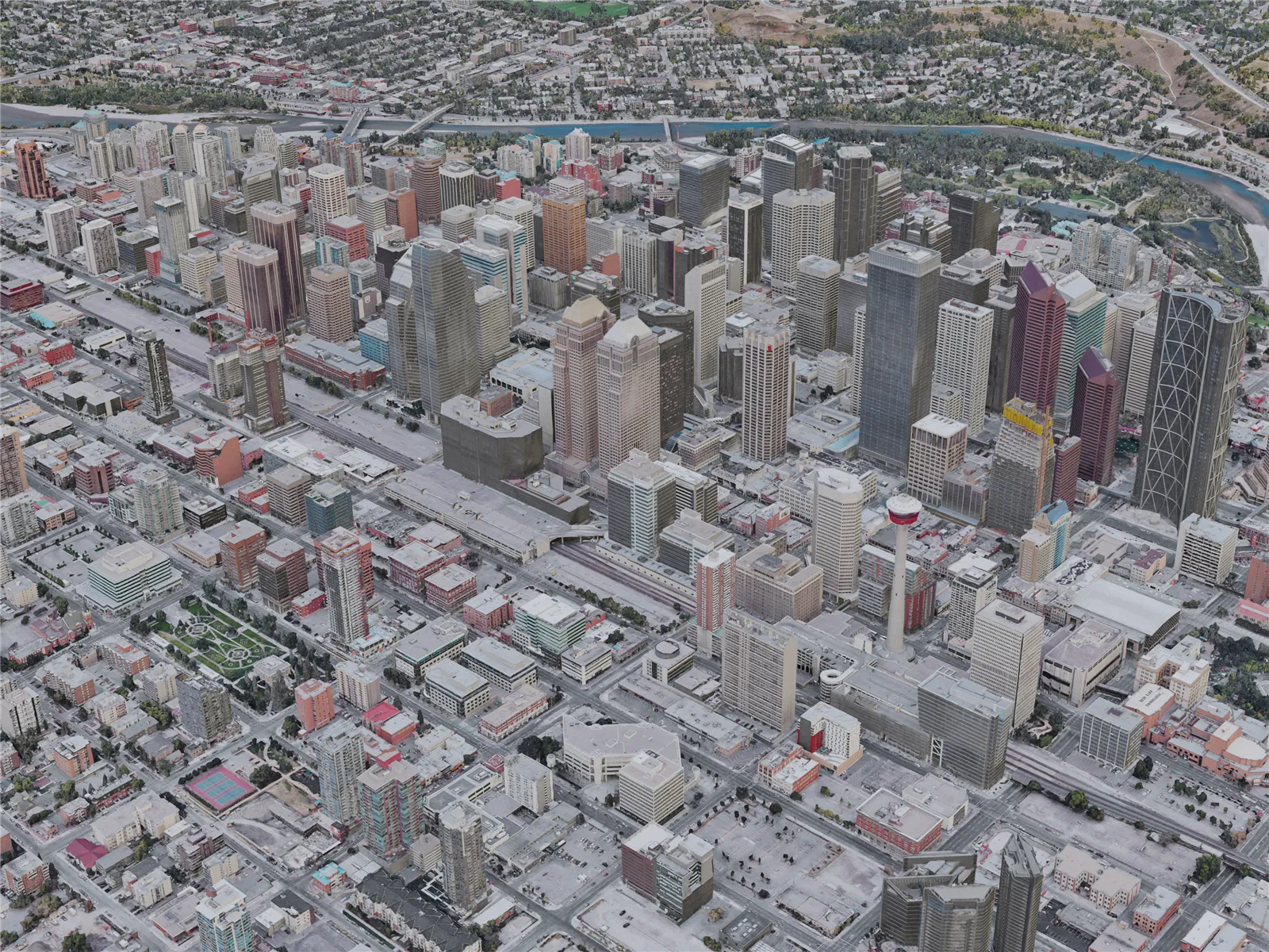 Calgary City, AB, Canada (2019) 3D Model main preview