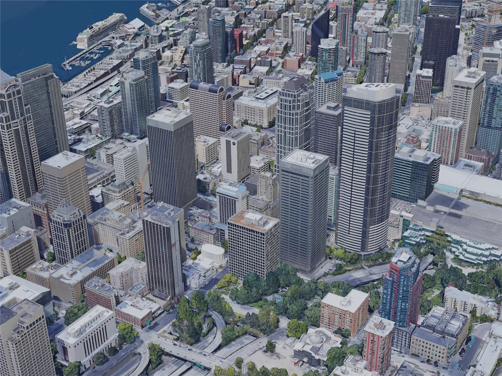 Seattle City, WA, USA (2019) 3D Model main preview