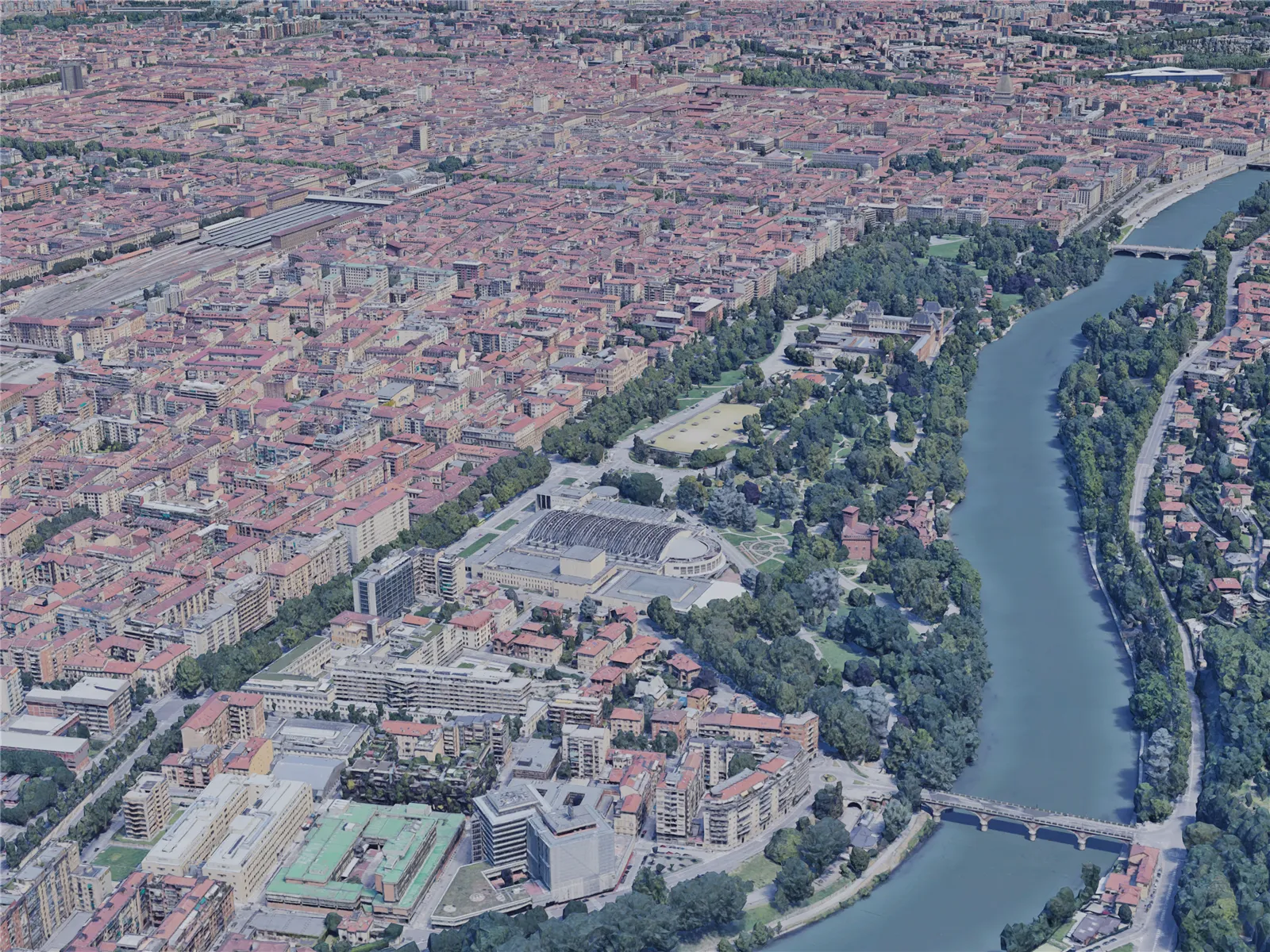 Turin City, Italy (2019) 3D Model main preview