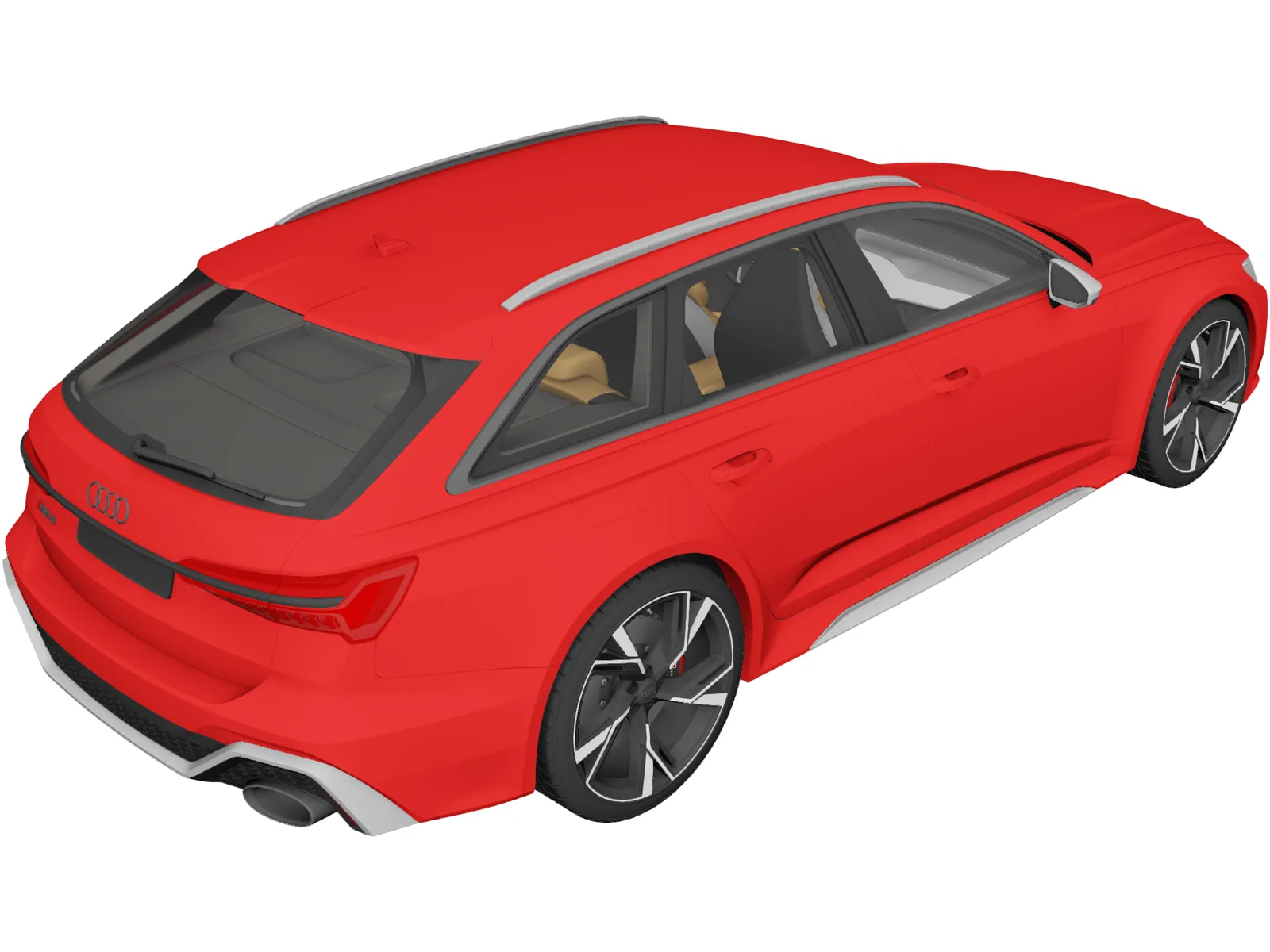 Audi RS6 Avant (2020) 3D Model main preview