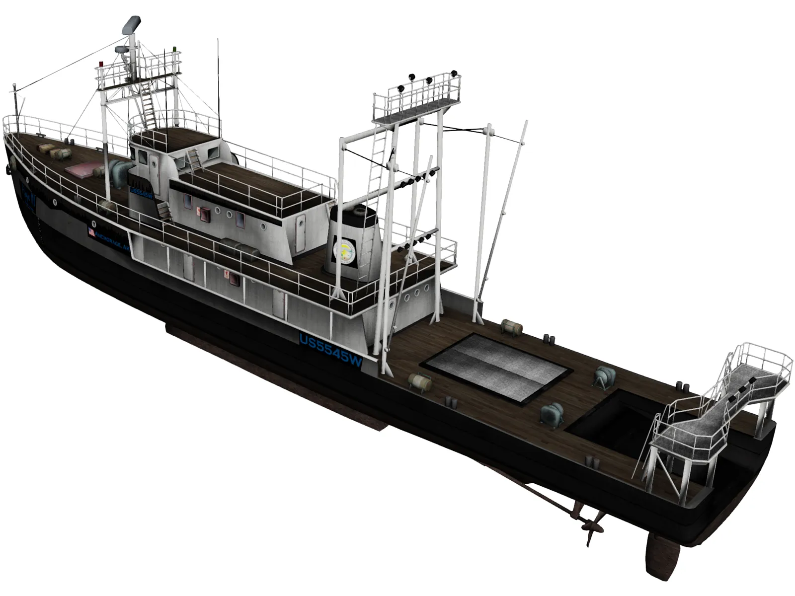 Fishing Boat 3D Model main preview