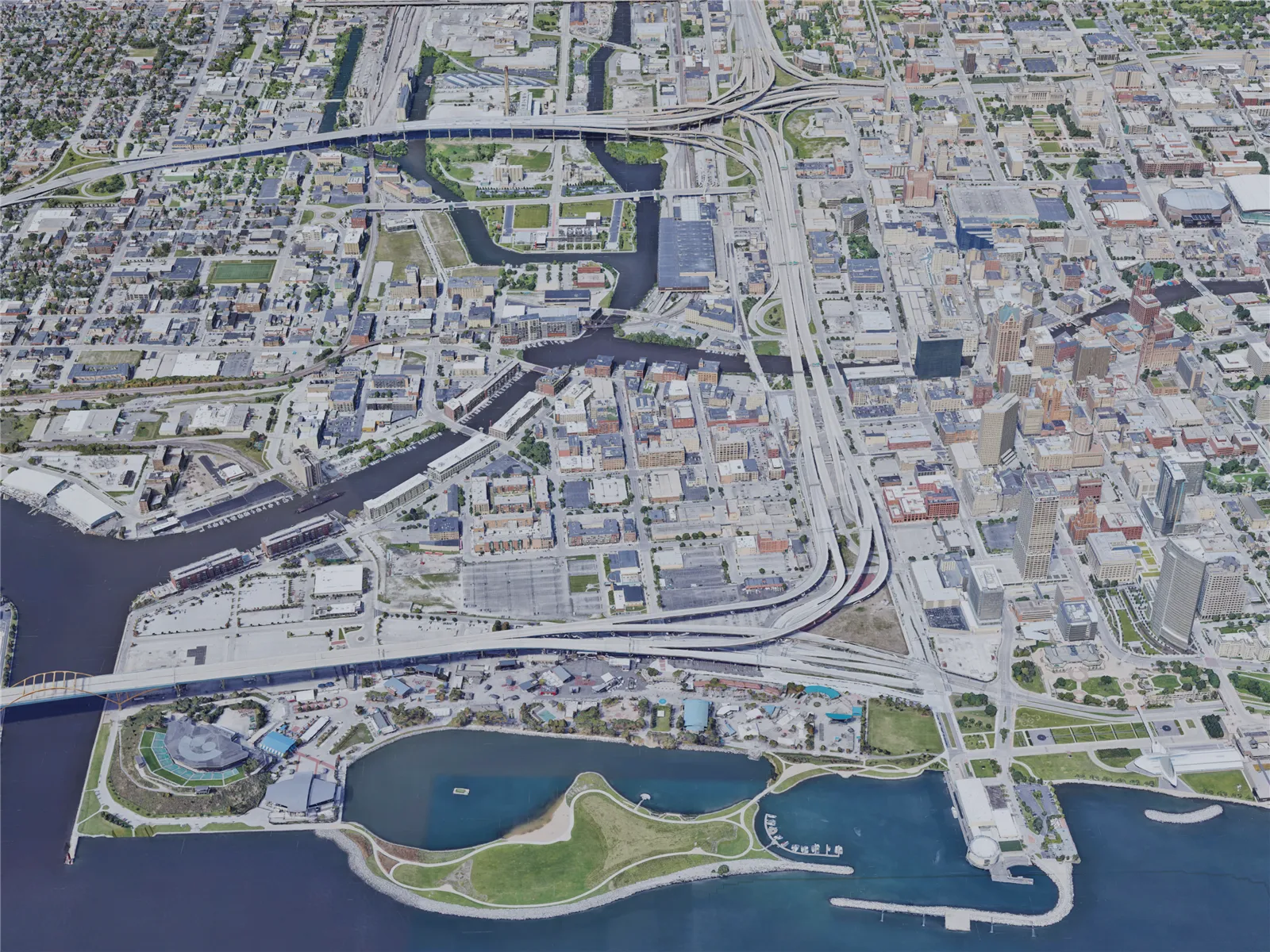 Milwaukee City, WI, USA (2019) 3D Model main preview