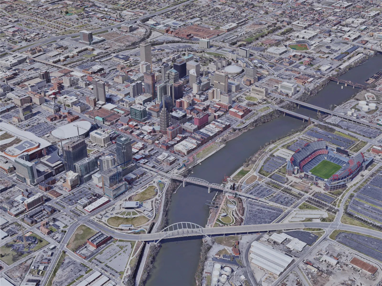 Nashville City, TN, USA (2019) 3D Model main preview