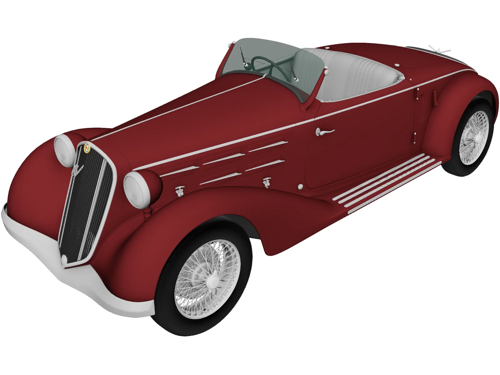 Alfa Romeo 6C 2300 S Touring Pescara Spider (1935) 3D Model main preview