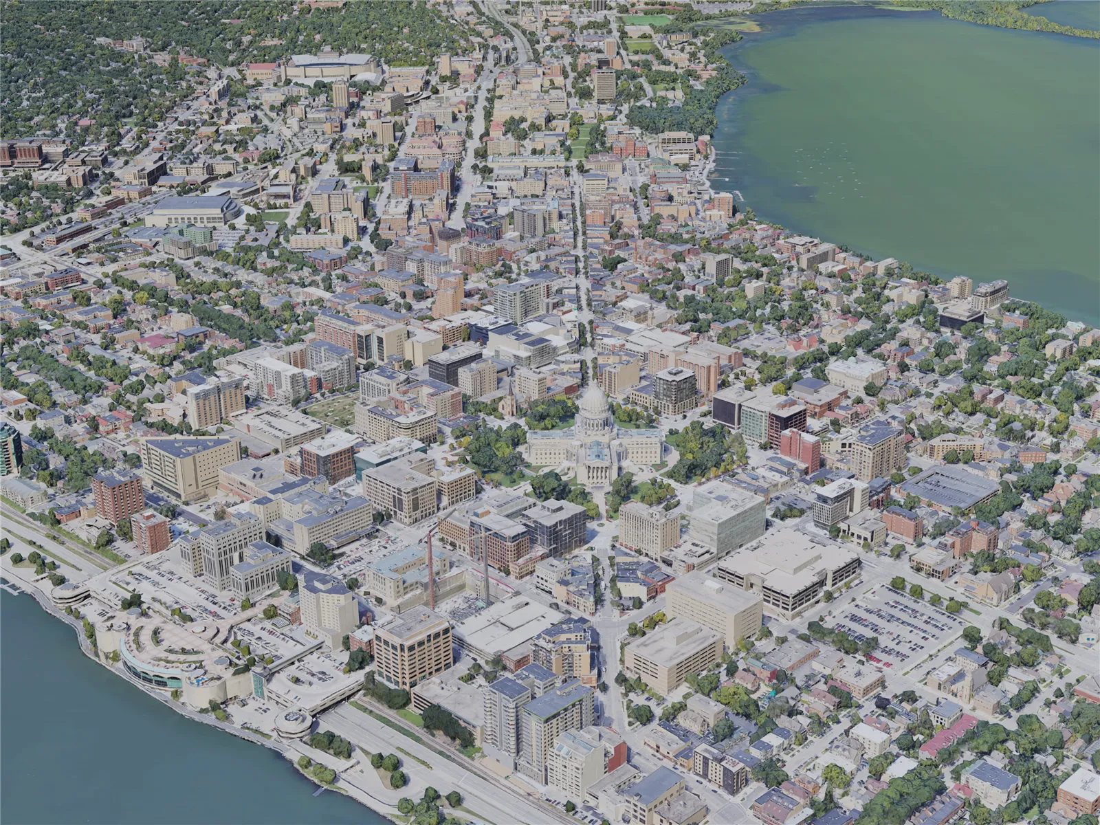 Madison City, WI, USA (2019) 3D Model main preview
