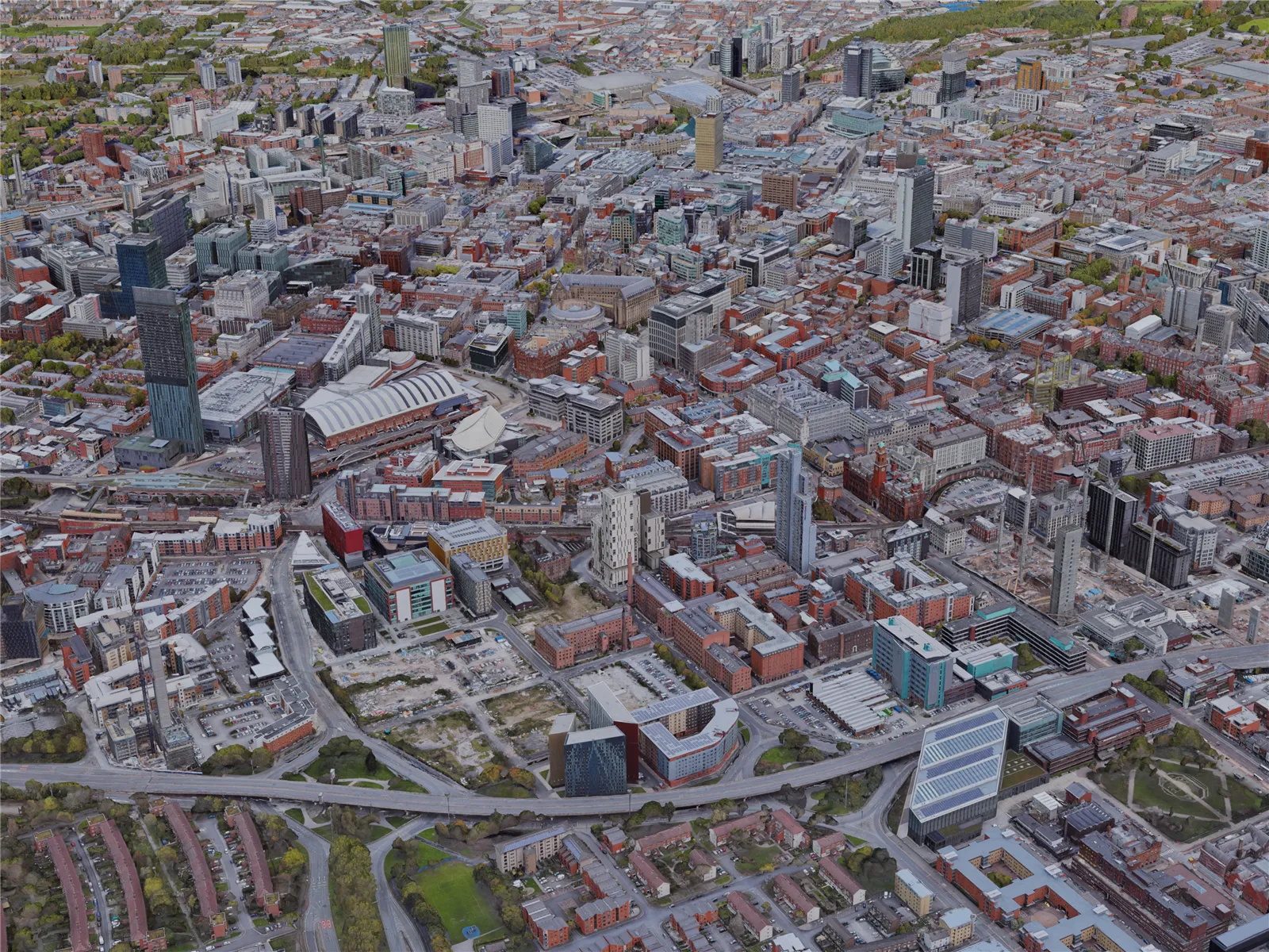 Manchester City, UK (2019) 3D Model main preview