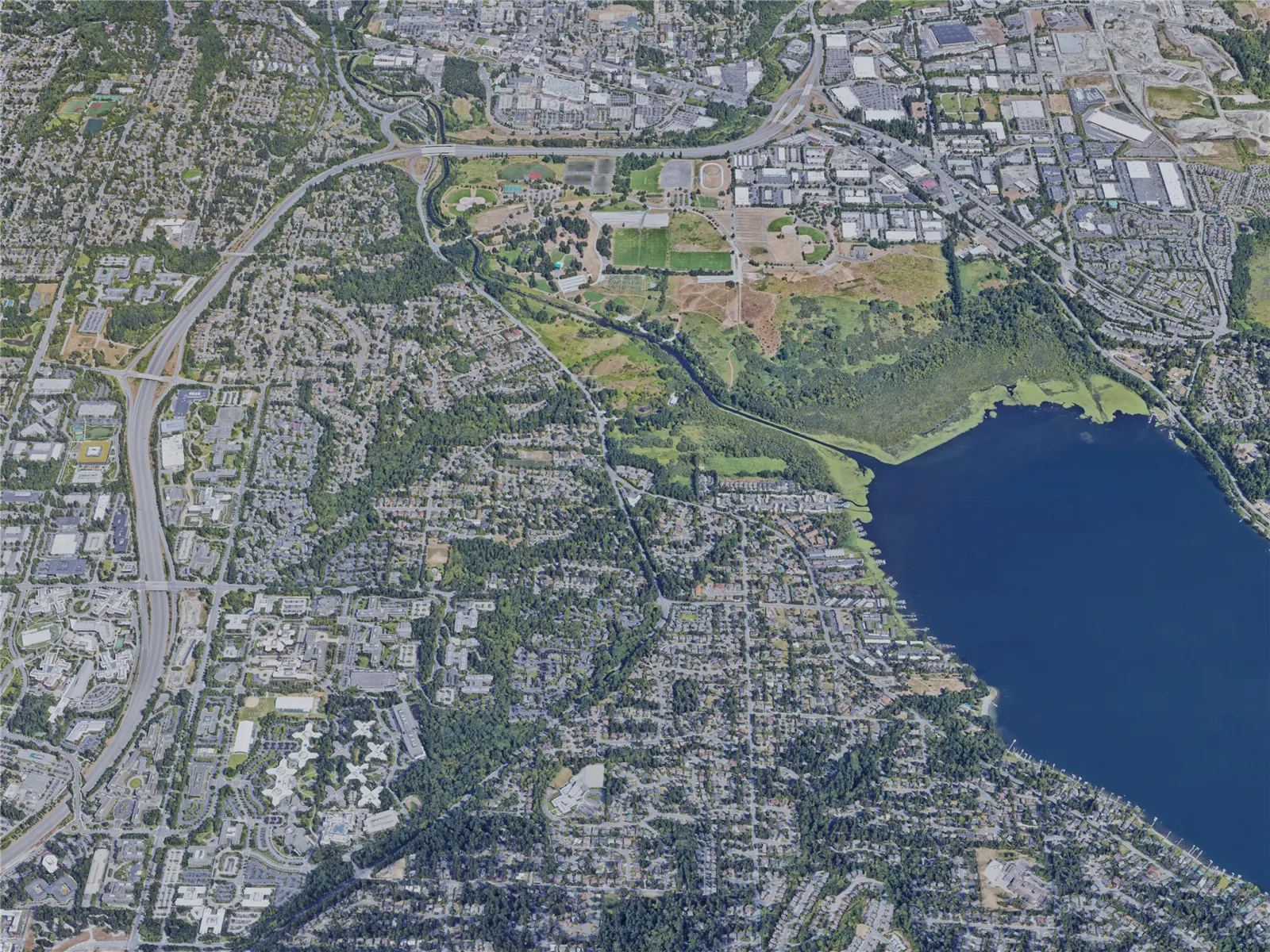 Redmond City, WA, USA (2019) 3D Model main preview