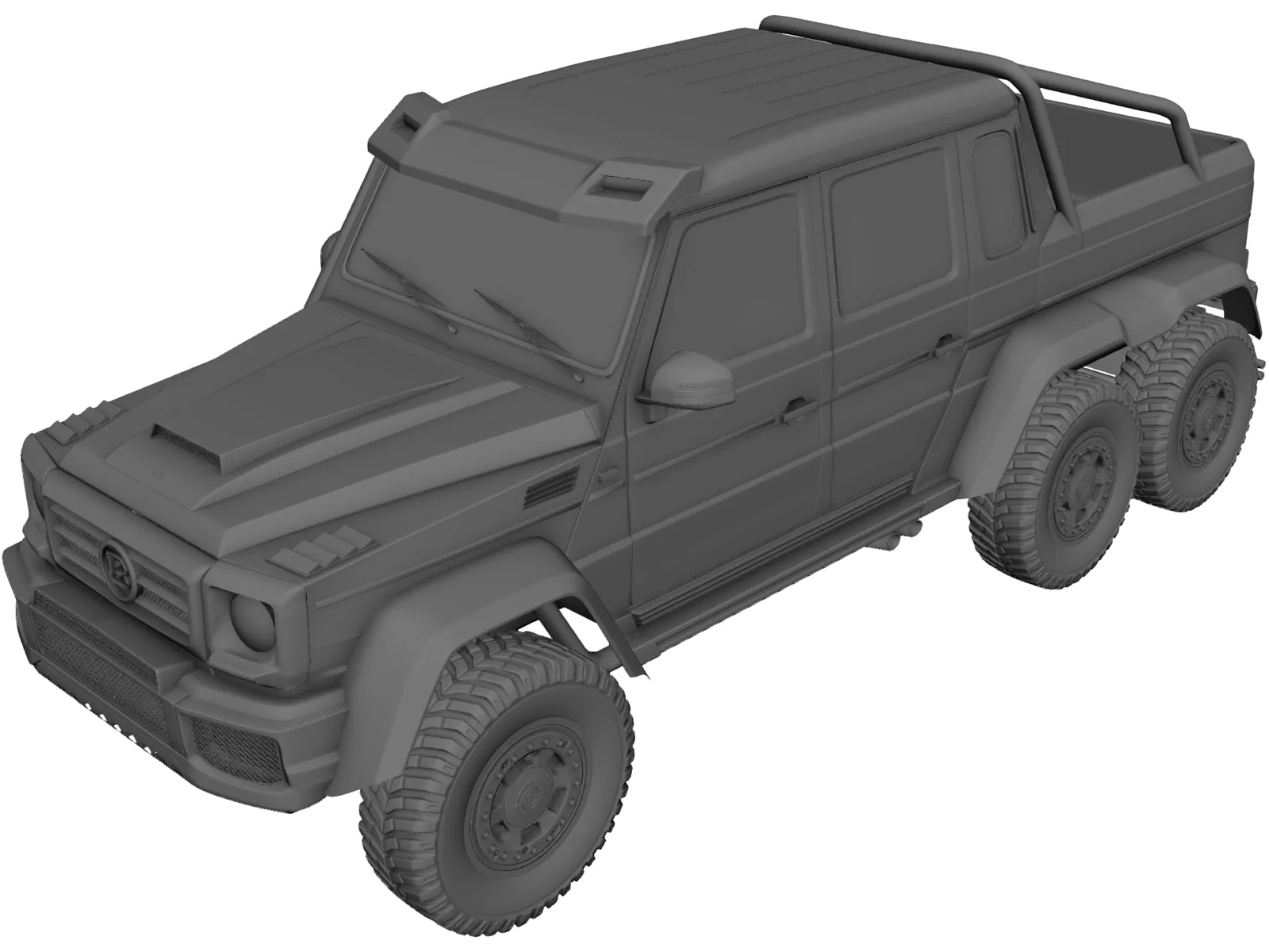 Mercedes-Benz G63 Brabus 6X6 3D Model main preview