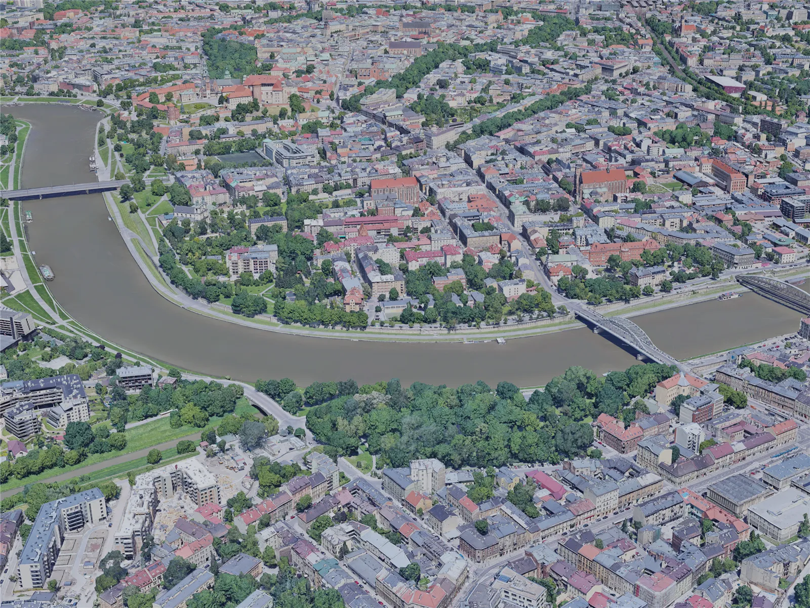 Krakow City, Poland (2019) 3D Model main preview