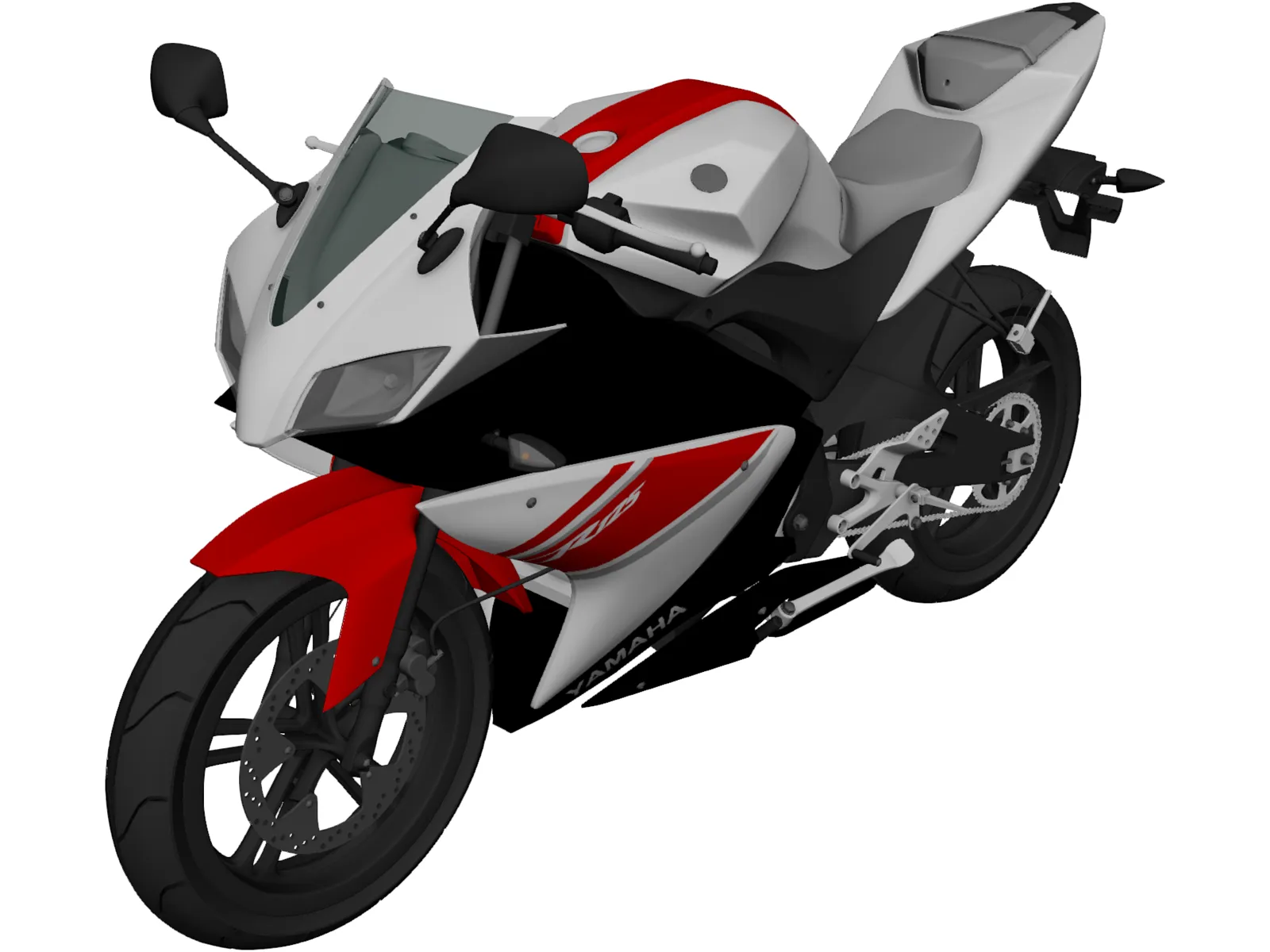 Yamaha YZF-R125 (2011) 3D Model main preview