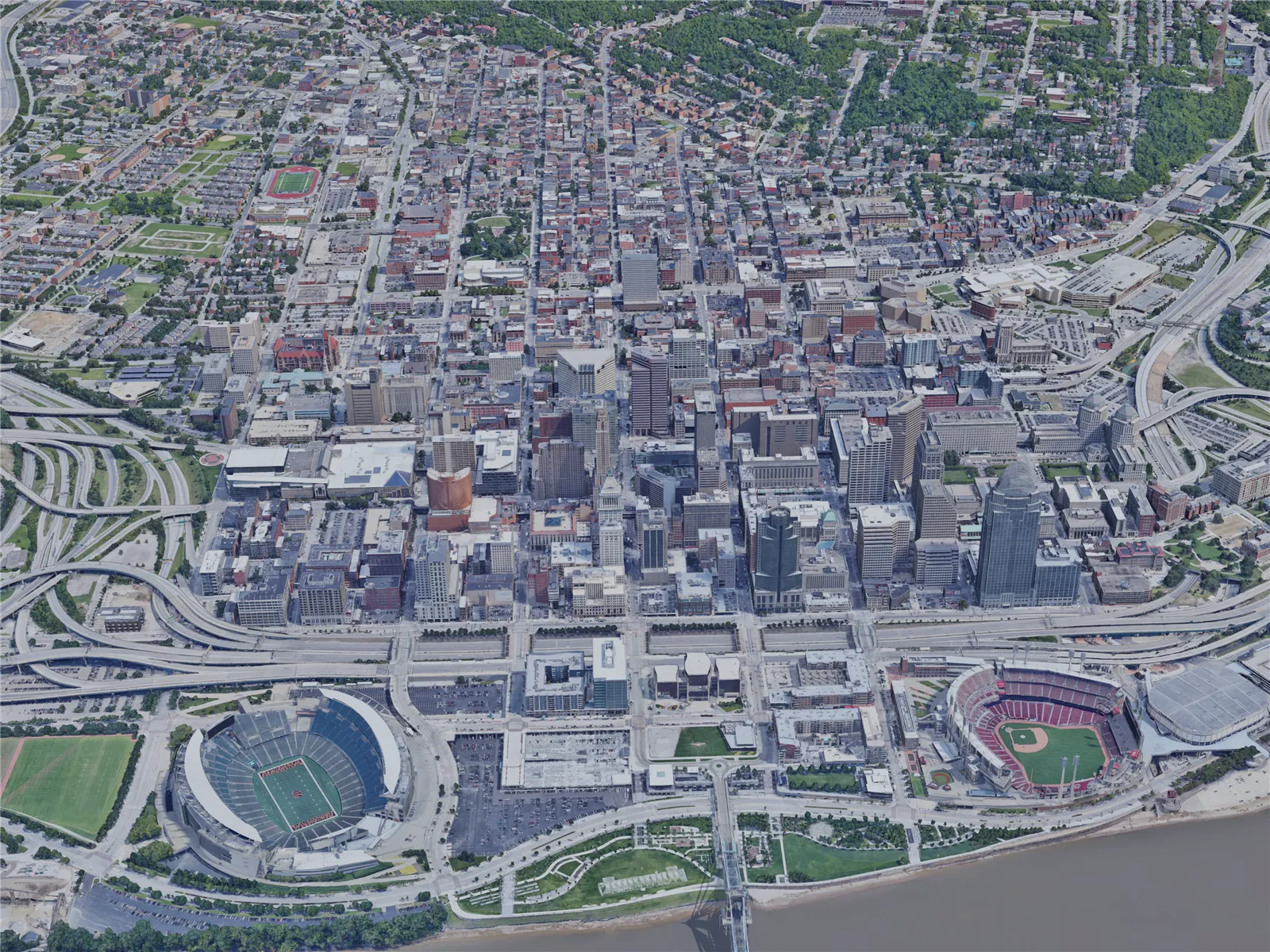 Cincinnati City, OH, USA (2019) 3D Model main preview