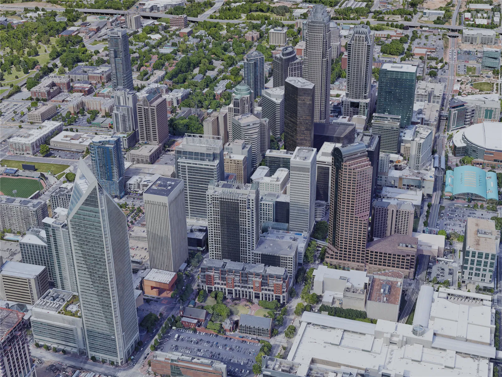 Charlotte City, NC, USA (2019) 3D Model main preview