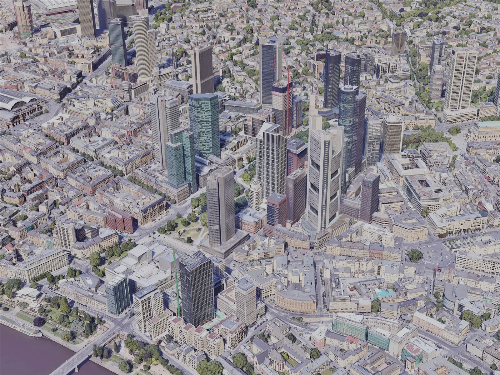 Frankfurt City, Germany (2019) 3D Model main preview