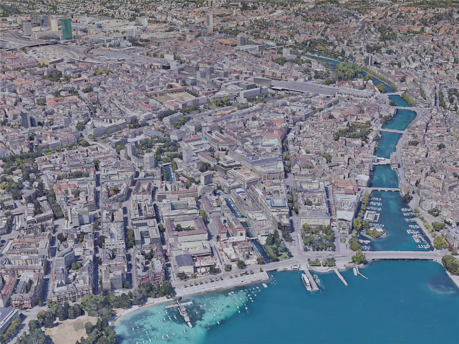 Zurich City, Switzerland (2019) 3D Model main preview