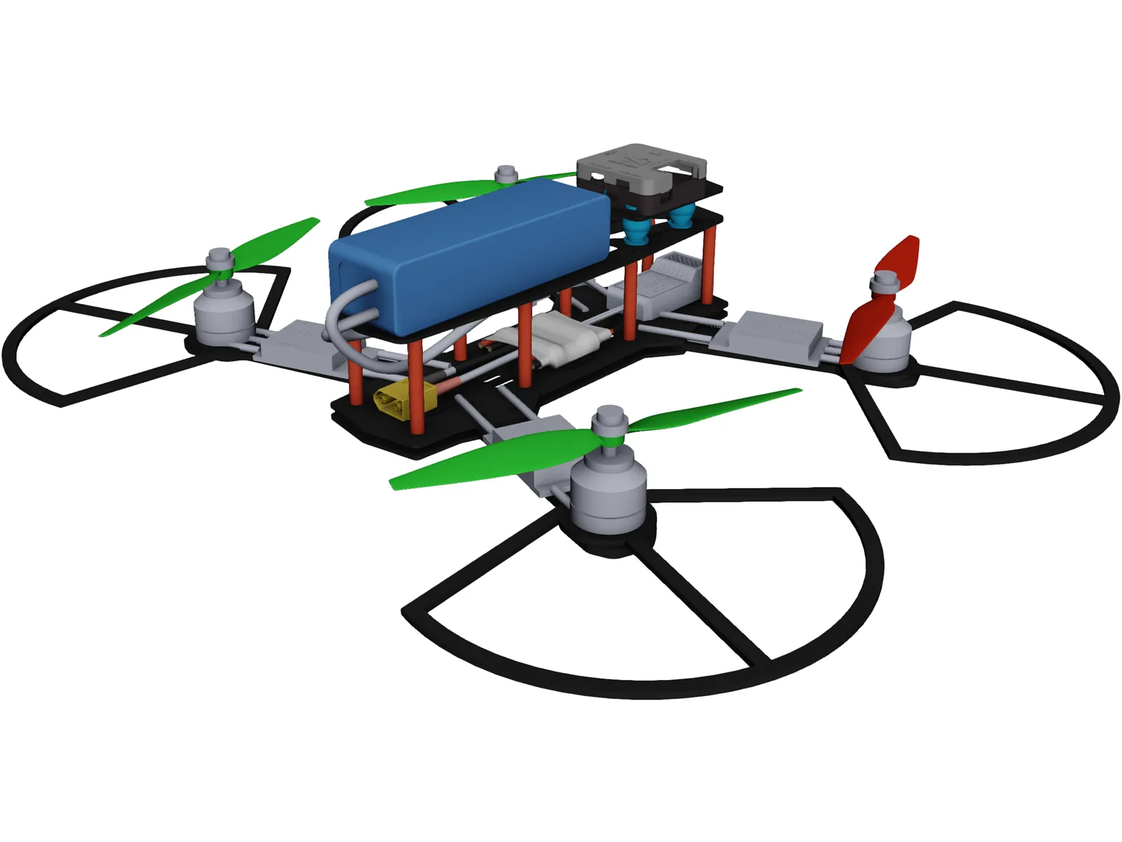 Quadcopter 3D Model main preview