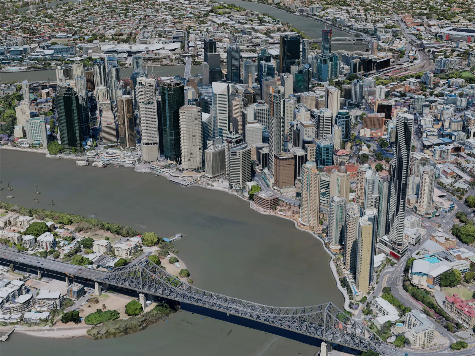 Brisbane City, Australia (2019) 3D Model main preview