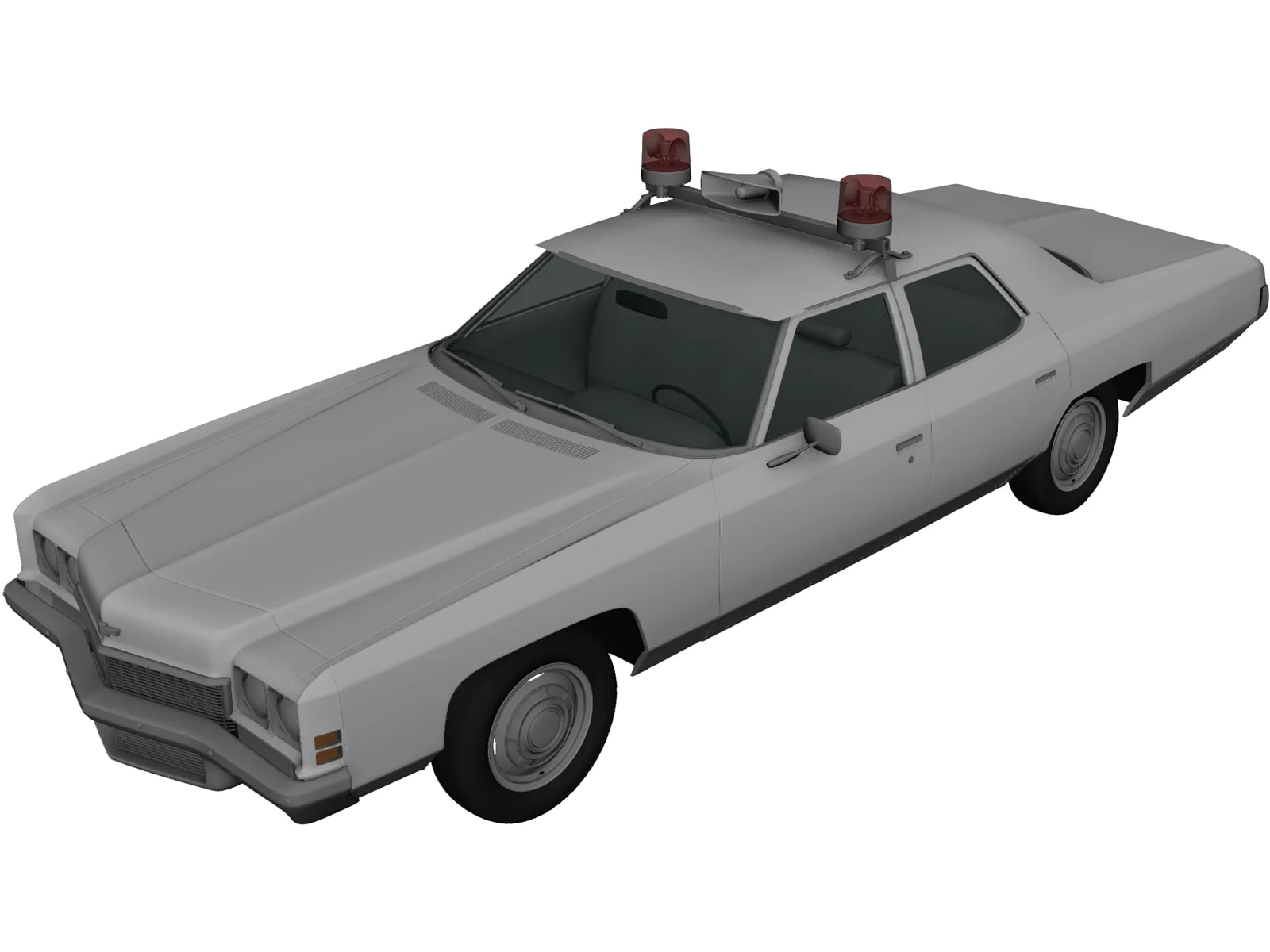 Chevrolet Impala Police (1972) 3D Model main preview