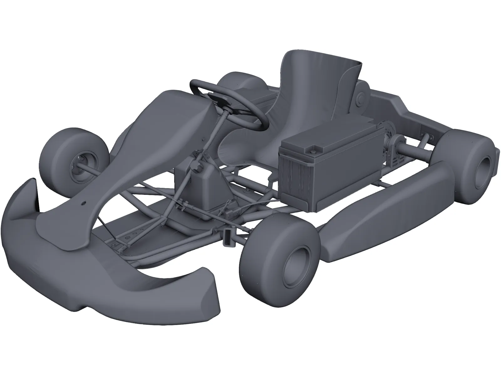 Electric Go Kart 3D Model main preview